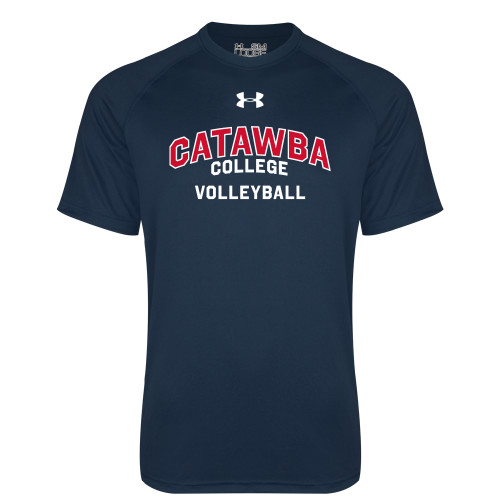 Under Armour Navy Tech Tee - UA Catawba College Primary Volleyball