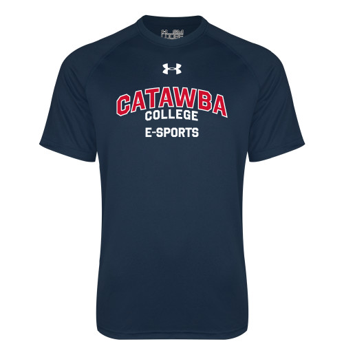  Under Armour Navy Tech Tee - UA Catawba College Primary E Sports