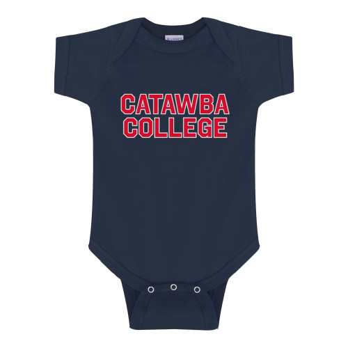  Navy Infant Onesie - Catawba Primary Wordmark