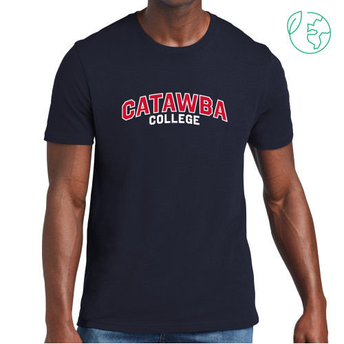  Allmade Navy Organic Cotton Tee - Catawba College Primary Mark