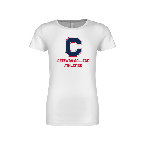  Next Level Girls White Fashion Fit T Shirt - CCA Stacked w C