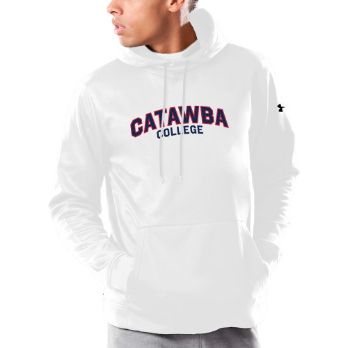  Under Armour White Armour Fleece Hoodie - Catawba College Primary Mark