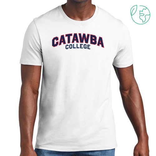  Allmade White Organic Cotton Tee - Catawba College Primary Mark