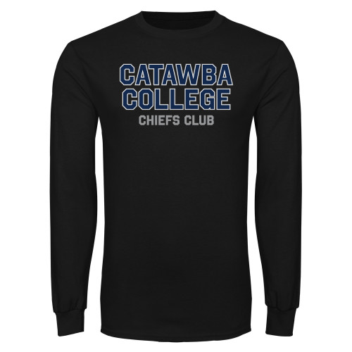  Black Long Sleeve T Shirt - Catawba College Chiefs Club