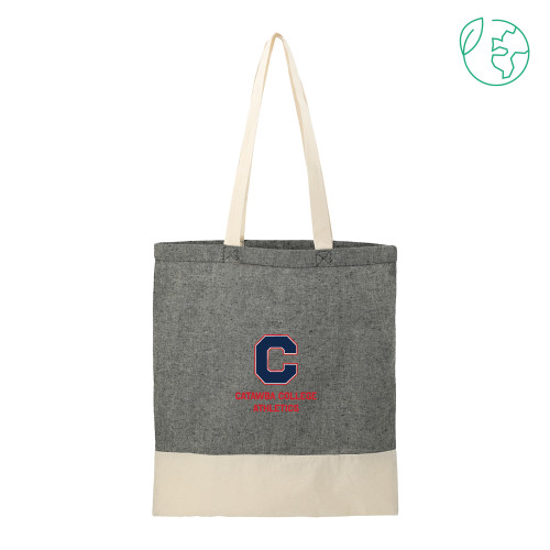  Split Recycled Black Cotton Twill Convention Tote - CCA Stacked w C