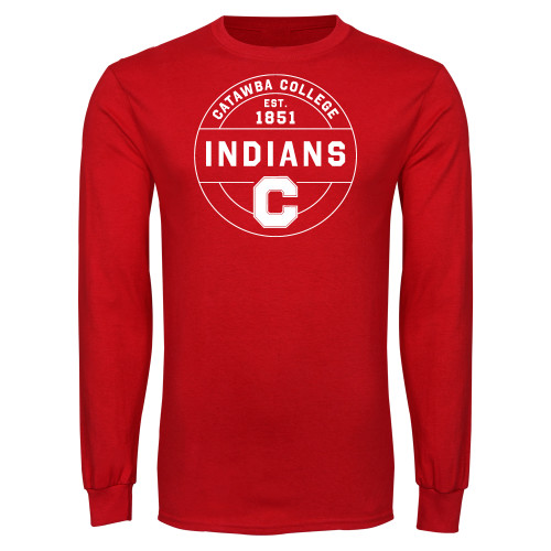  Red Long Sleeve T Shirt - Catawba College Est 1851