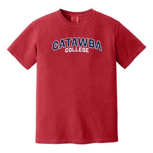  Comfort Colors Red T Shirt - Catawba College Primary Mark