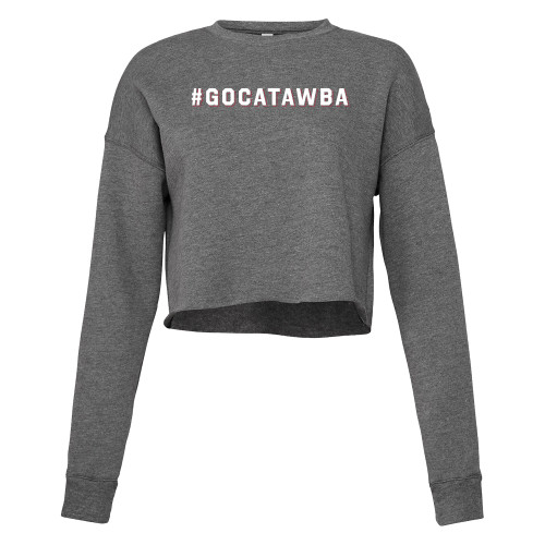  Bella + Canvas Womens Deep Heather Cropped Fleece Crew - GoCatawba