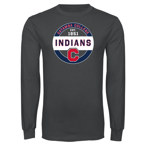  Charcoal Long Sleeve T Shirt - Catawba College Est 1851