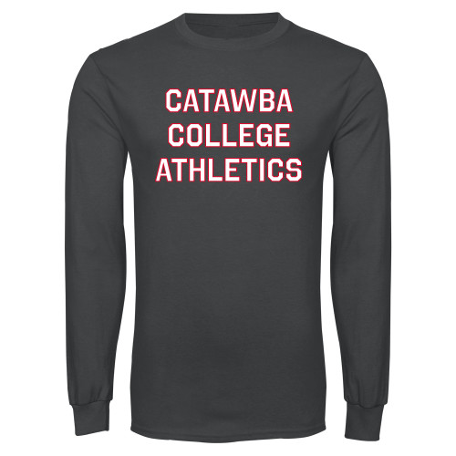  Charcoal Long Sleeve T Shirt - CCA Stacked w C