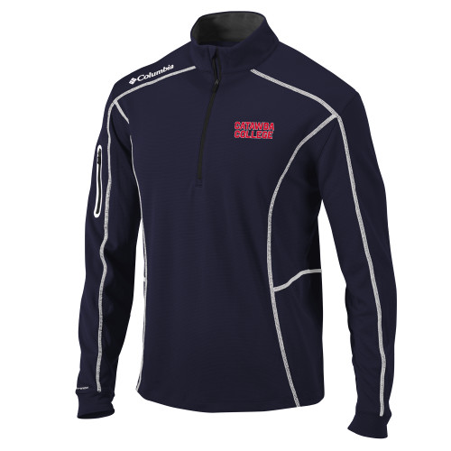  Columbia Navy Omni Wick Shotgun 1/4 Zip - Catawba College Stacked