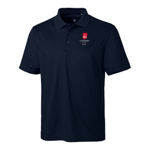  College C&B Dark Navy Clique Ice Pique Polo - Catawba Est1851 Bands Stacked