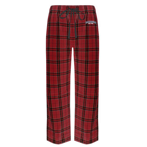  Red/Black Flannel Pajama Pant - Catawba College Primary Mark