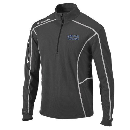  Columbia Charcoal Omni Wick Shotgun 1/4 Zip - Catawba College Stacked