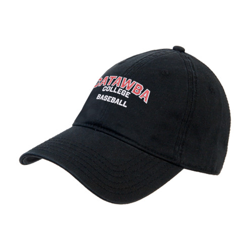  Black Unstructured Adjustable Low Profile Hat - Catawba College Primary Baseball