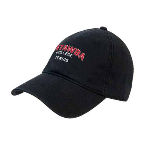  Black Unstructured Adjustable Low Profile Hat - Catawba College Primary Tennis