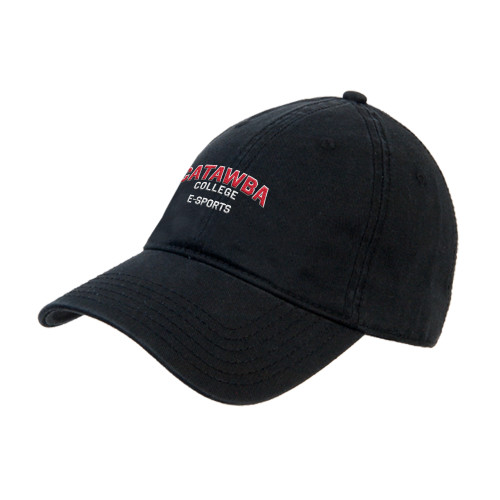  Black Unstructured Adjustable Low Profile Hat - Catawba College Primary E Sports