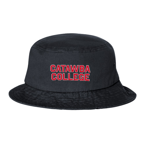  Sportsman Black Bucket Hat - Catawba College Stacked