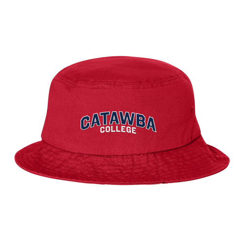  Sportsman Red Bucket Hat - Catawba College Primary Mark