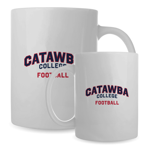  Full Color White Mug 15oz - Catawba College Primary Football