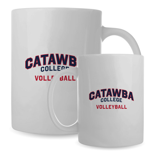  Full Color White Mug 15oz - Catawba College Primary Volleyball