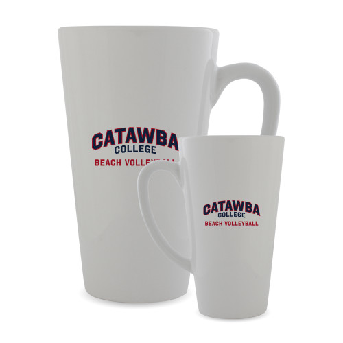 Full Color Latte Mug 17oz - Catawba College Primary Beach Volleyball