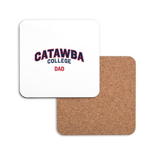  Hardboard Coaster w/Cork Backing - Catawba College Dad