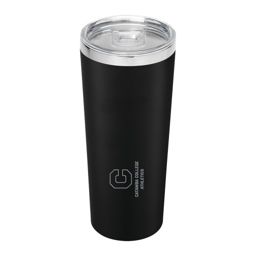  Thor Vacuum Insulated Black Tumbler 22oz - C Catawba College Athletics Stacked Engraved