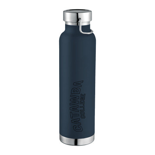  Thor Copper Vacuum Insulated Navy Bottle 22oz - Catawba College Primary Mark Outline Engraved
