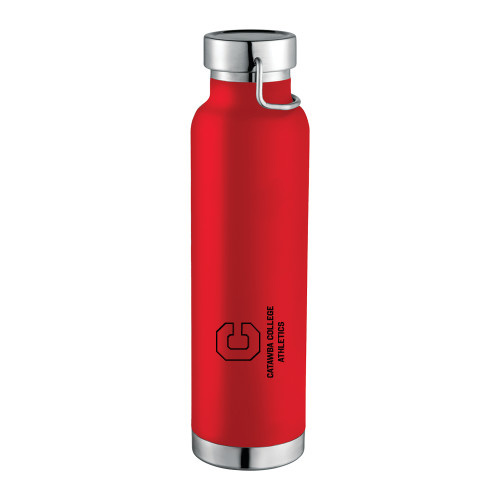  Thor Copper Vacuum Insulated Red Bottle 22oz - C Catawba College Athletics Stacked Engraved