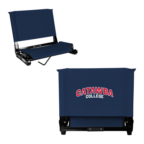 Stadium Chair Navy - Catawba College Primary Mark
