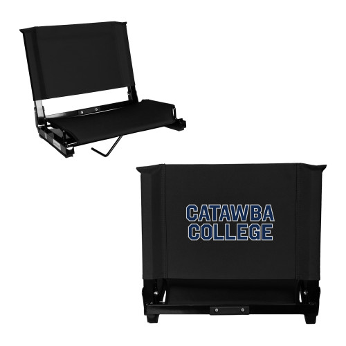  Stadium Chair Black - Catawba Primary Wordmark