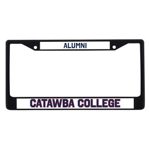  Alumni Metal License Plate Frame in Black - Catawba College Flat Wordmark
