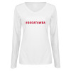 Thumbnail image for  Womens White Long Sleeve V Neck Tee