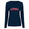 Thumbnail image for  Womens Navy Long Sleeve V Neck Tee