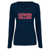 Thumbnail image for  Womens Navy Long Sleeve V Neck Tee