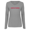 Thumbnail image for  Womens Grey Long Sleeve V Neck Tee 