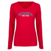 Thumbnail image for  Womens Red Long Sleeve V Neck Tee