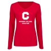 Thumbnail image for  Womens Red Long Sleeve V Neck Tee