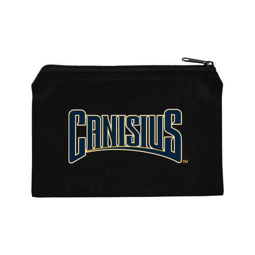  8oz. Black Cotton Travel Pouch - Canisius Athletic Wordmark