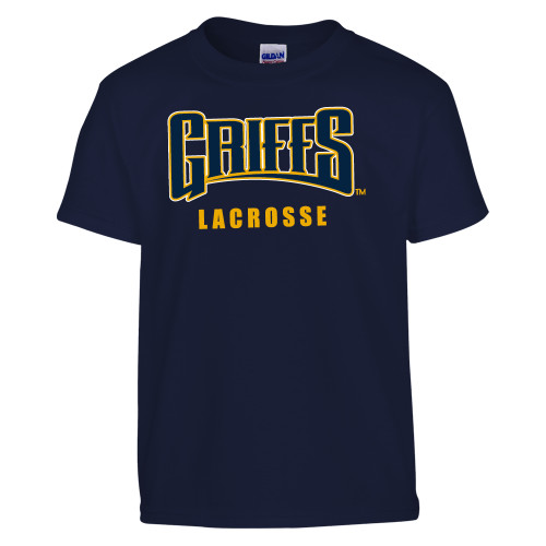  Youth Navy T Shirt - Griffs - Lacrosse