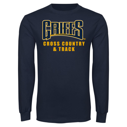  Navy Long Sleeve T Shirt - Griffs - Cross Country and Track