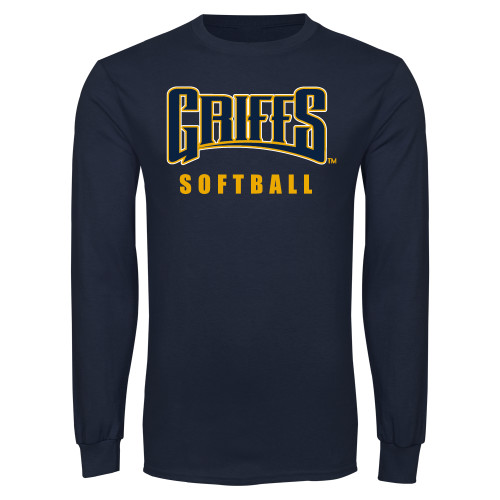  Navy Long Sleeve T Shirt - Griffs - Softball