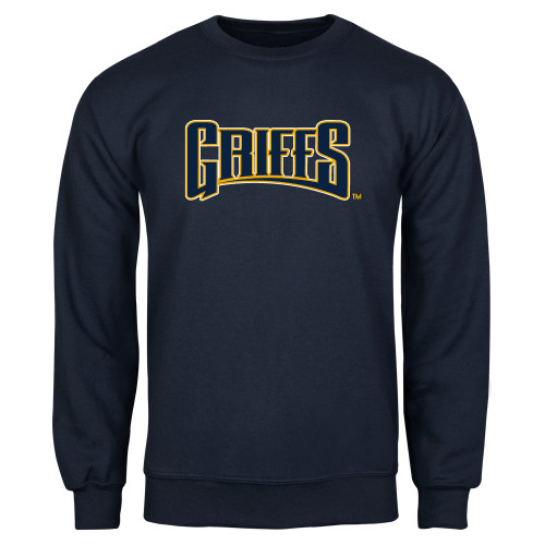  Navy Fleece Crew - Griffs Wordmark
