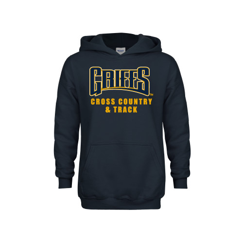  Youth Navy Fleece Hoodie - Griffs - Cross Country and Track