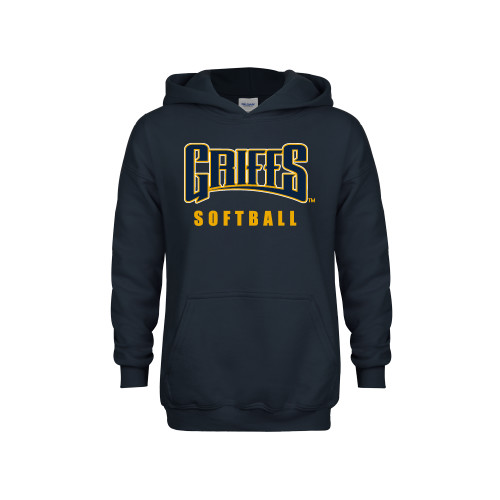  Youth Navy Fleece Hoodie - Griffs - Softball