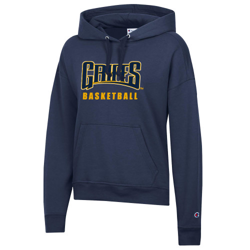  Champion Womens Navy Powerblend Pullover Hood - Griffs - Basketball