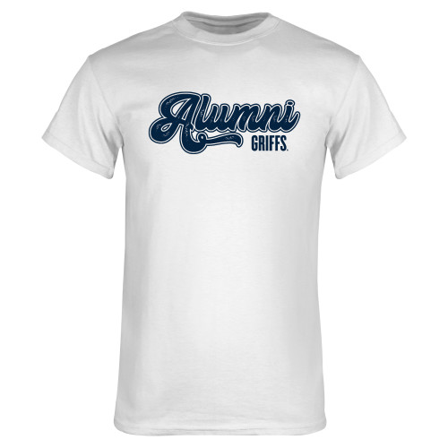 White T Shirt - Griffs - Alumni Vintage Script