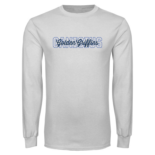  White Long Sleeve T Shirt - Canisius Golden Griffins Overlay
