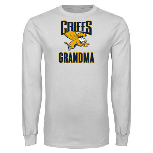  White Long Sleeve T Shirt - Canisius Griffs - Grandma